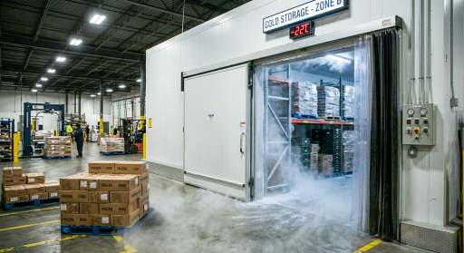 Cold storage facility at -22°C